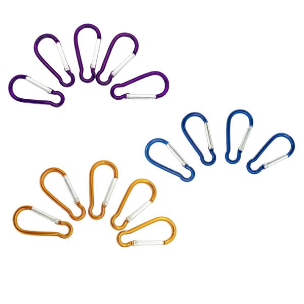 12 Piece 70mm Assorted Colors Carabiner Clip Hooks YSD 71894