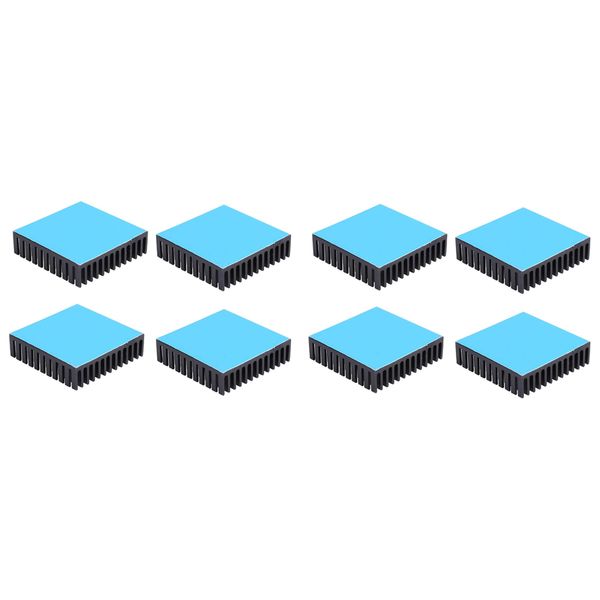 8 Pcs 40x40X11Mm Aluminum Heatsink Cooler for Electronic Chip Ic Led