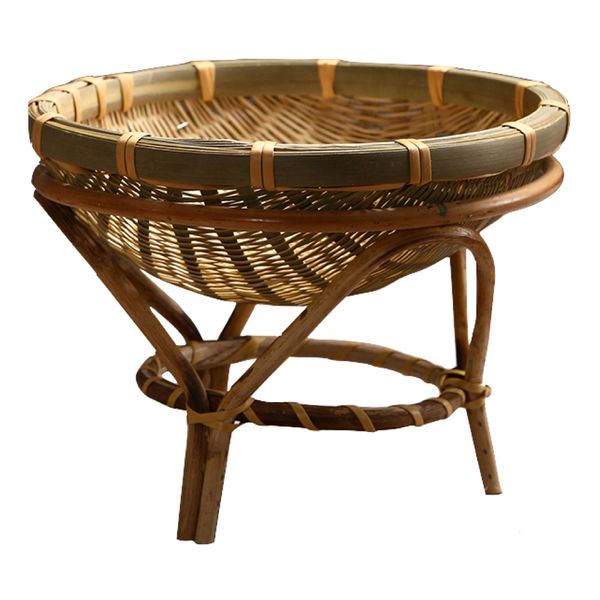 Kitchen Decor Hand Made Woven Ratten Bread &amp; Fruit Basket - 18cm