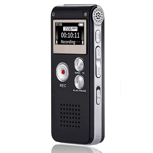 8GB Digital Voice Recorder With Noise-Cancelling Mic And 30H Battery