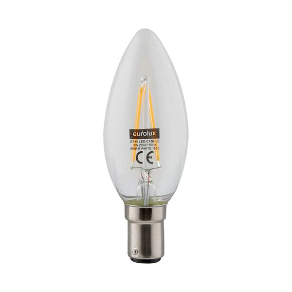Eurolux - LED Filament Candle B15 2w Warm White