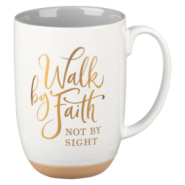 Mug - Walk By Faith, White, 2 Corinthians 5:7