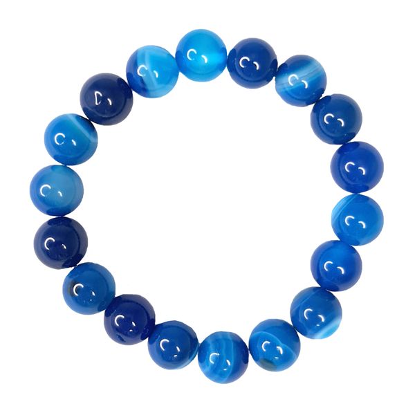 Earth Stone Collection - Blue Agate Stone Bracelet