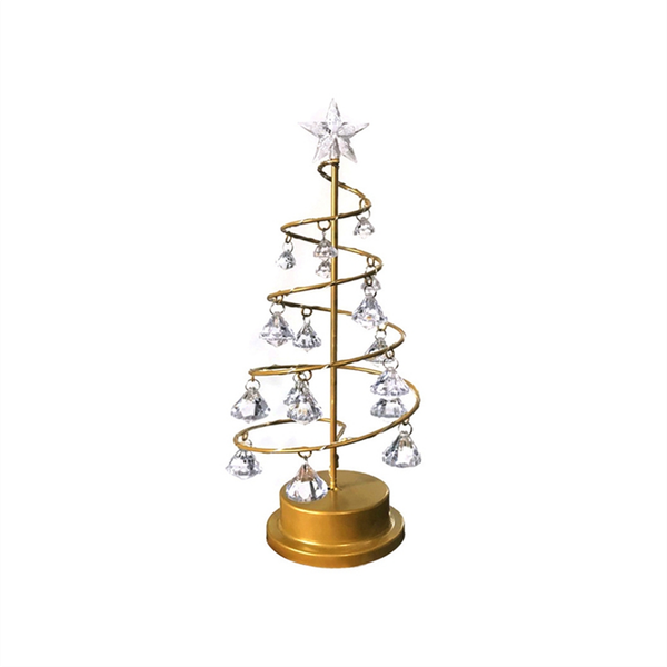 Christmas Metal Crystal Christmas Tree Lamp S