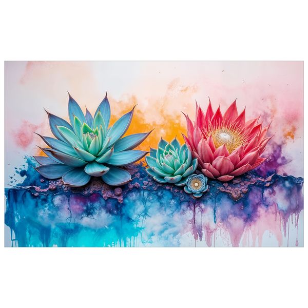 Succulent &amp; Protea Radiance Rectangle Tablecloth