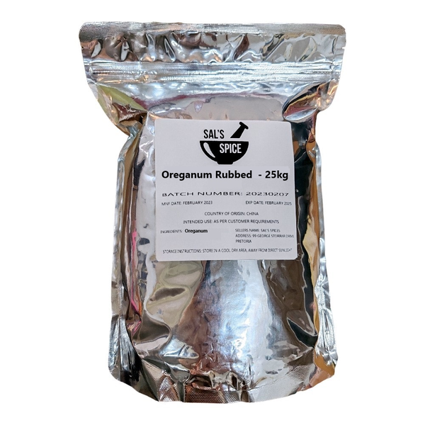 Sal's Spice Oreganum Rubbed - 25kg