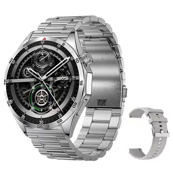 VSP Silver Smartwatch for Men - Business Style Round Smartwatch Gift