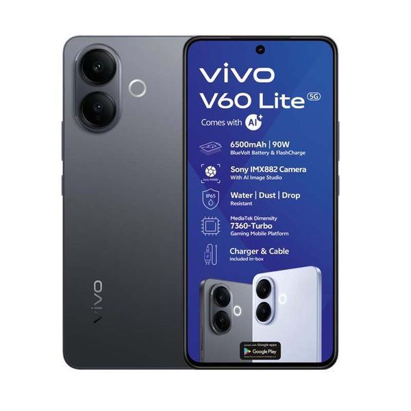 Vivo V60 Lite 5G Dual Sim 256GB - Black