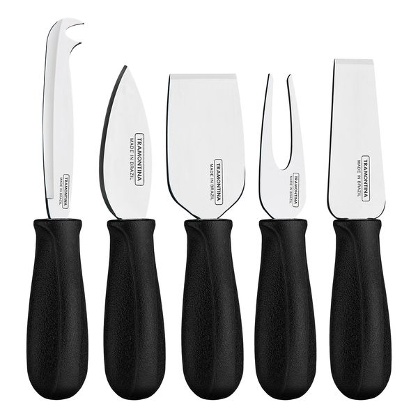 Tramontina Cheese Knife Set with Stainless Steel Blade - 5 Piece