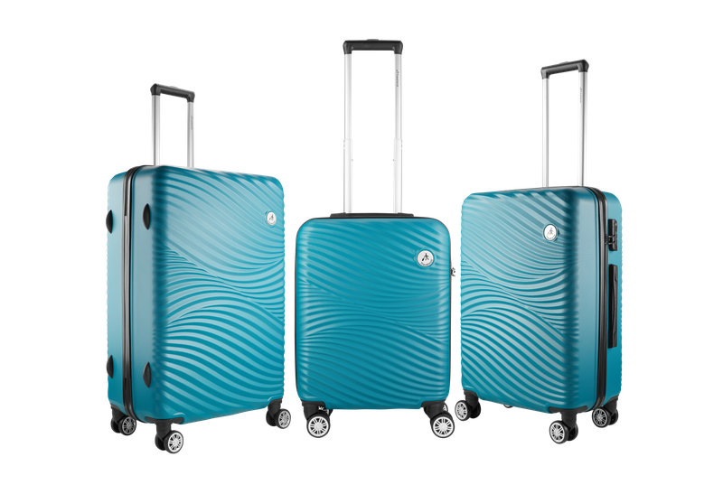 Travelwize Maui ABS 4-Wheel Spinner 3 Piece Luggage Set Ocean