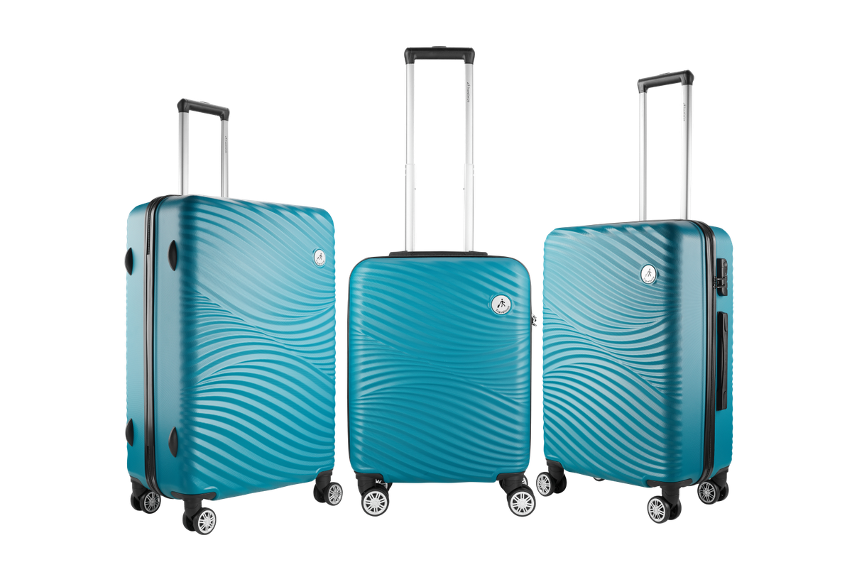 Travelwize Maui ABS 4-Wheel Spinner 3 Piece Luggage Set Ocean