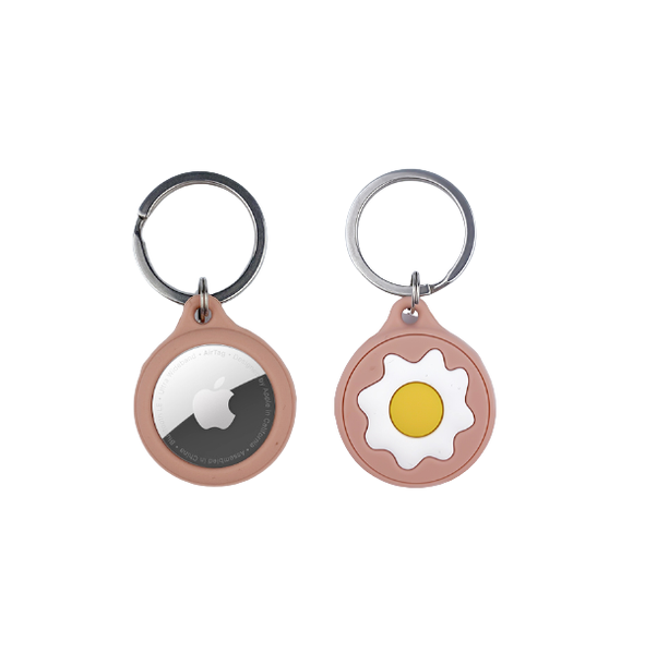 Apple Airtag Silicone Cover - Sunny side Egg Novelty Key Ring