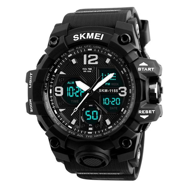 Skmei Watches - Water Resistant - 1155B - Black
