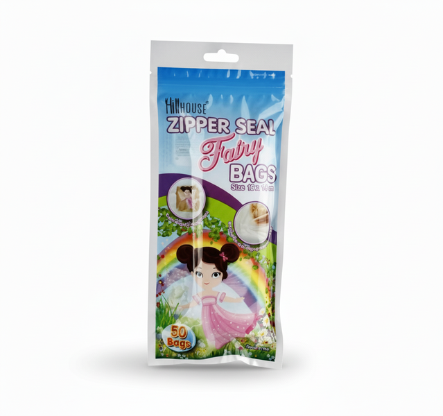 Hillhouse 50 Piece Clear Zip Bags 16 x 14 cm
