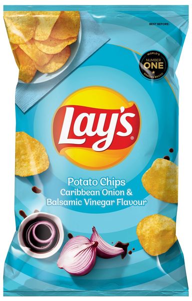 Lays Potato Chips Caribbean Onion &amp; Balsamic Vinegar 14x200g