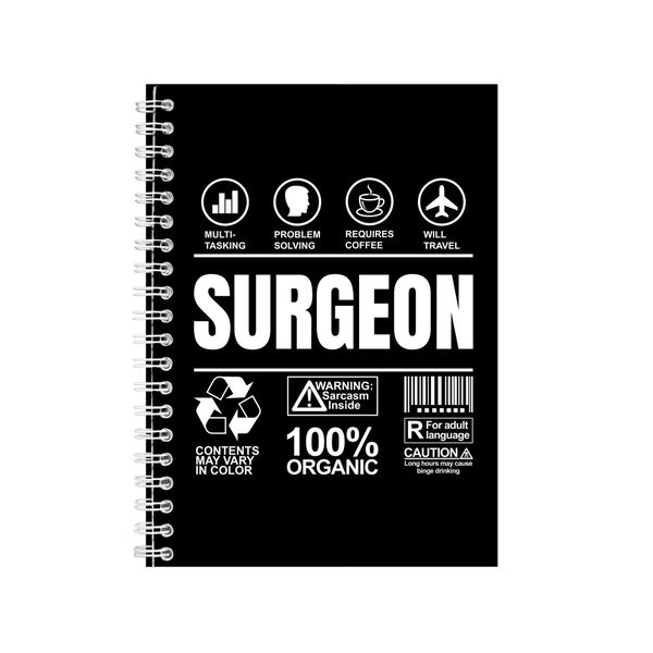 Surgeon Notebook Doctor Gift Idea Writing Books Notepad A5