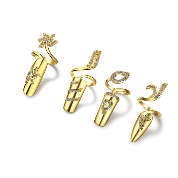 Bling Bling Adjustable Nail Rings (RG-JZ125)