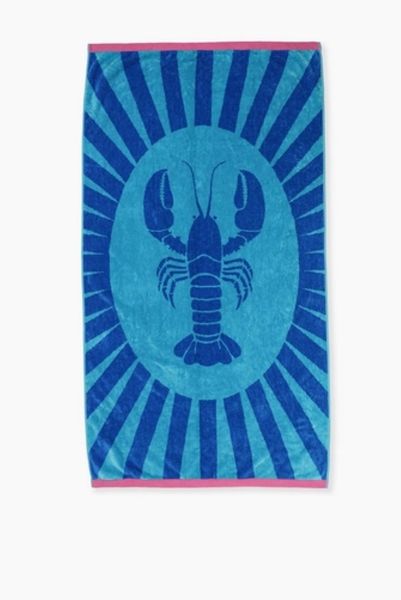 Cotton Jacquard Lobster Towel, 85x160cm