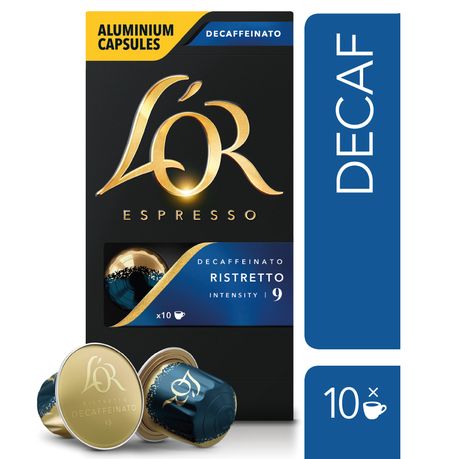 L'OR DECAF Espresso Capsules, 100 Count DECAF Ristretto, Single-Serve  Aluminum Coffee Capsules Compatible with the L'OR BARISTA System &  Nespresso