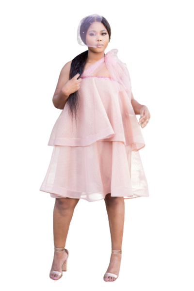 Selphies Hard Tulle Fashion &amp; Maternity Dress - Dusty Pink