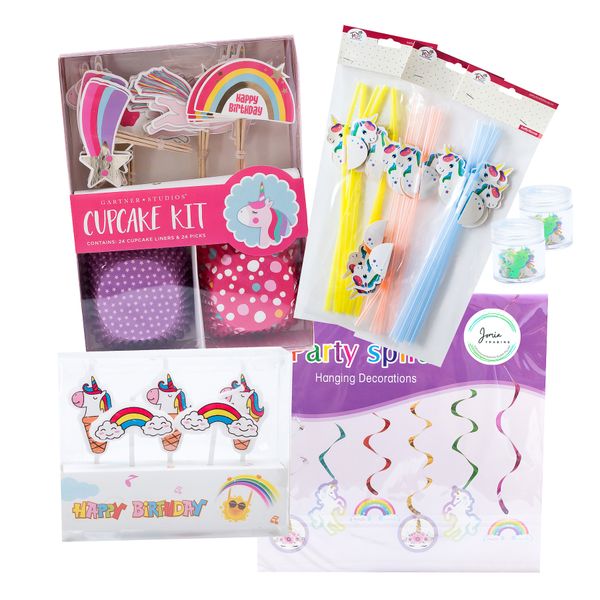 Rainbow Unicorn 5 Piece Party Kit