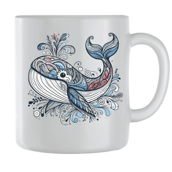 Whale18 Coffee Mugs for Men Women Sealife Graphic Design Cups Present 121