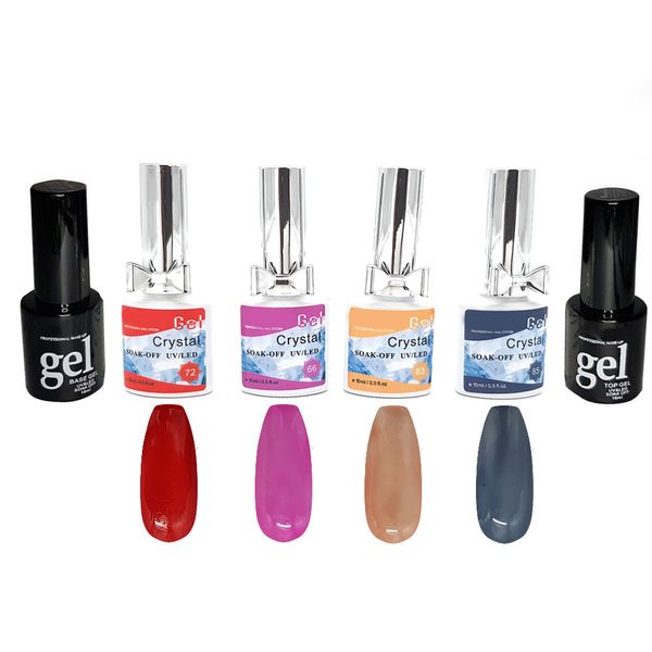 Gel Nail Polish Crystal Clear 6 Piece Set
