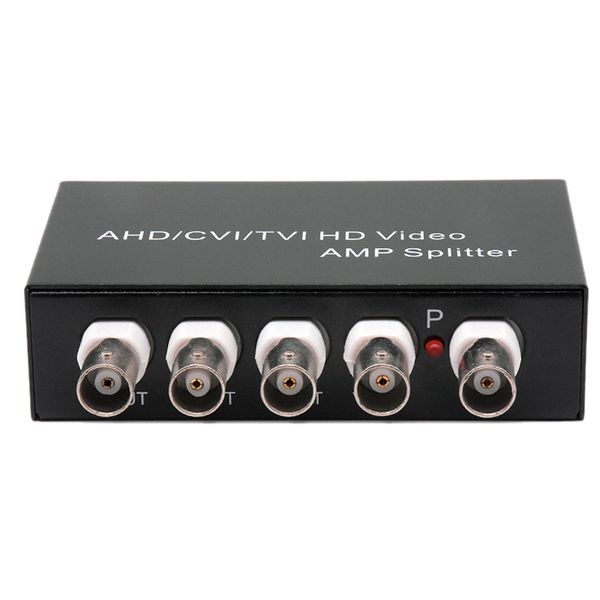 Signal 1 in 4 Out Ahd/Cvi/Tvi Video Splitter Hd Coaxial Camera Black