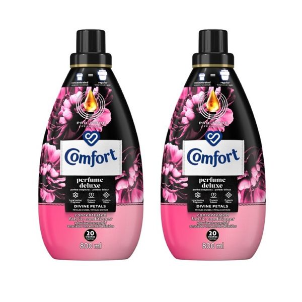 Comfort Concentrated Fabric Conditioner Divine Petals - (2x 800ml)
