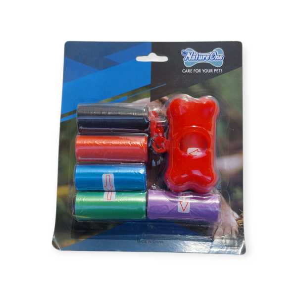 6 Rolls Durable Leak-Proof Pet Poop Bags with Dispenser