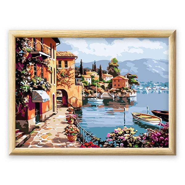 Adult Paint by Numbers with Frame - Villa Views