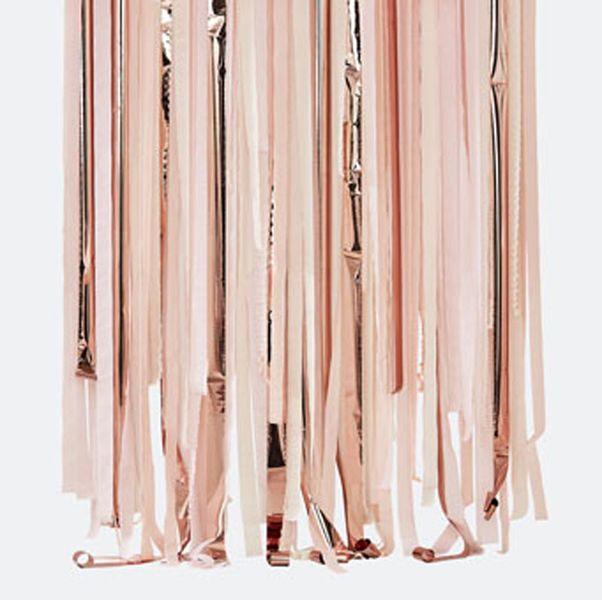 Mix It Up - Pink and Rose Gold Streamer Backdrop - party decoation
