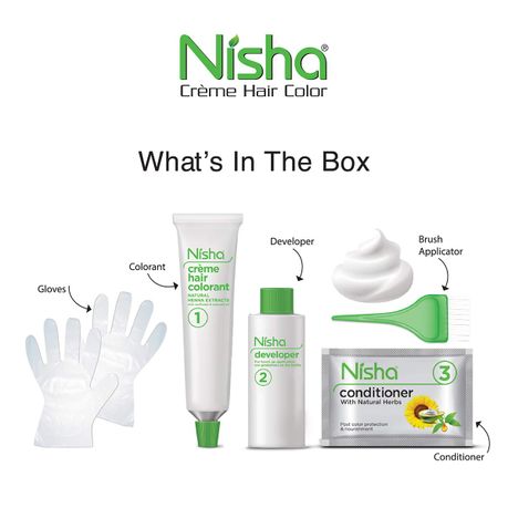 Nisha Creme Hair Colour Pack Brush and Conditioner Copper Red  - 2 Pack  | Buy Online in South Africa 