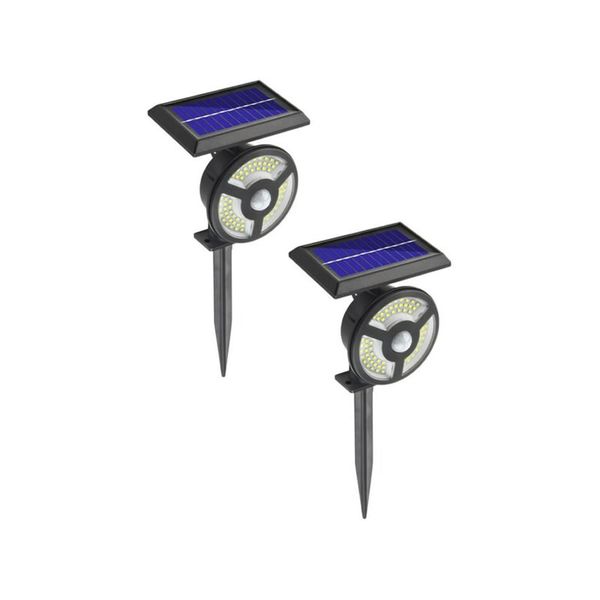 2 Set Of Solar Powered LED Sensor Wall And Ground Light FA-1905A