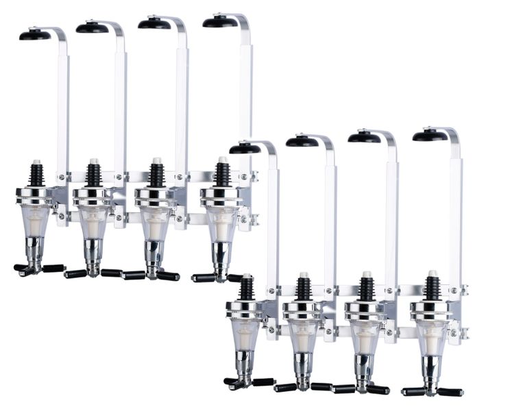 Aluminum Wall Mounted Bar Tot Dispenser/Optics - Set of 2