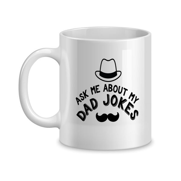 Dad Jokes Coffee Mug for Him Father's Day Graphic Cups Men Present 051