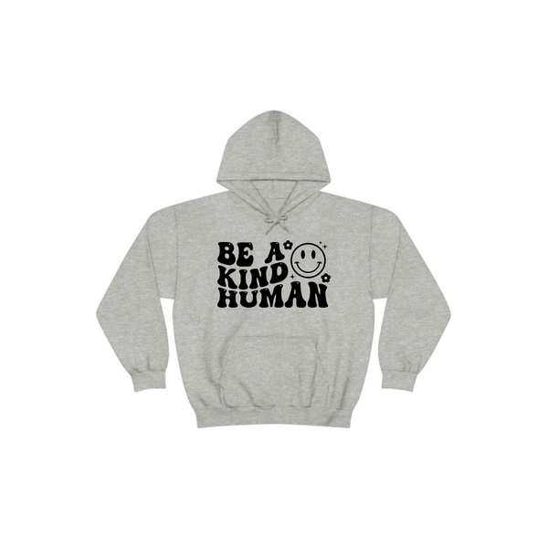 Kind human, hoodie grey