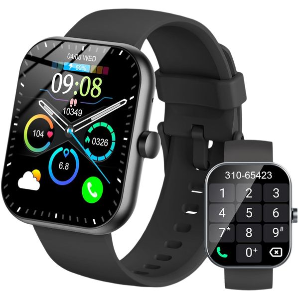 Smart Men Women Answer/Make Call, 1.96"HD Screen Fitness Watch with Heart