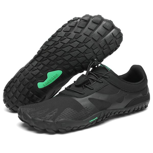 Saguaro Barefoot Shoe Black -Wide toe box True Barefoot shoe