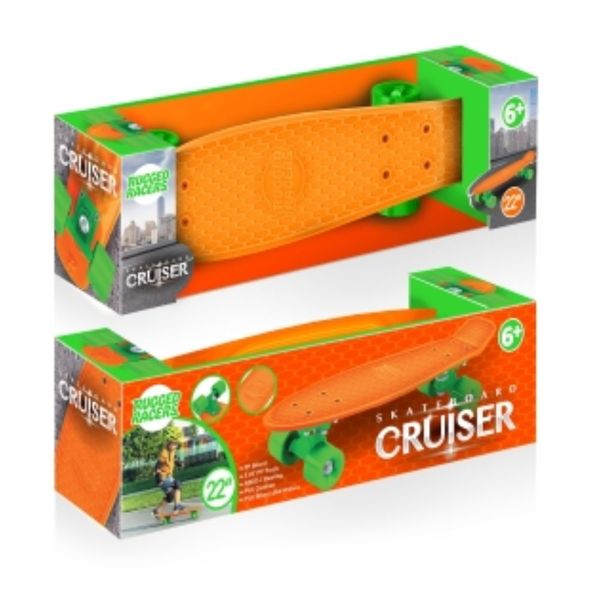 Rugged Racers 22 Inch Skateboard Cruiser - Orange