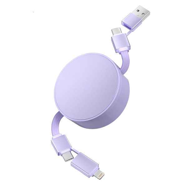 100W Retractable USB C Cable, 4-in-1 Multi Charging Cable Fast Charging