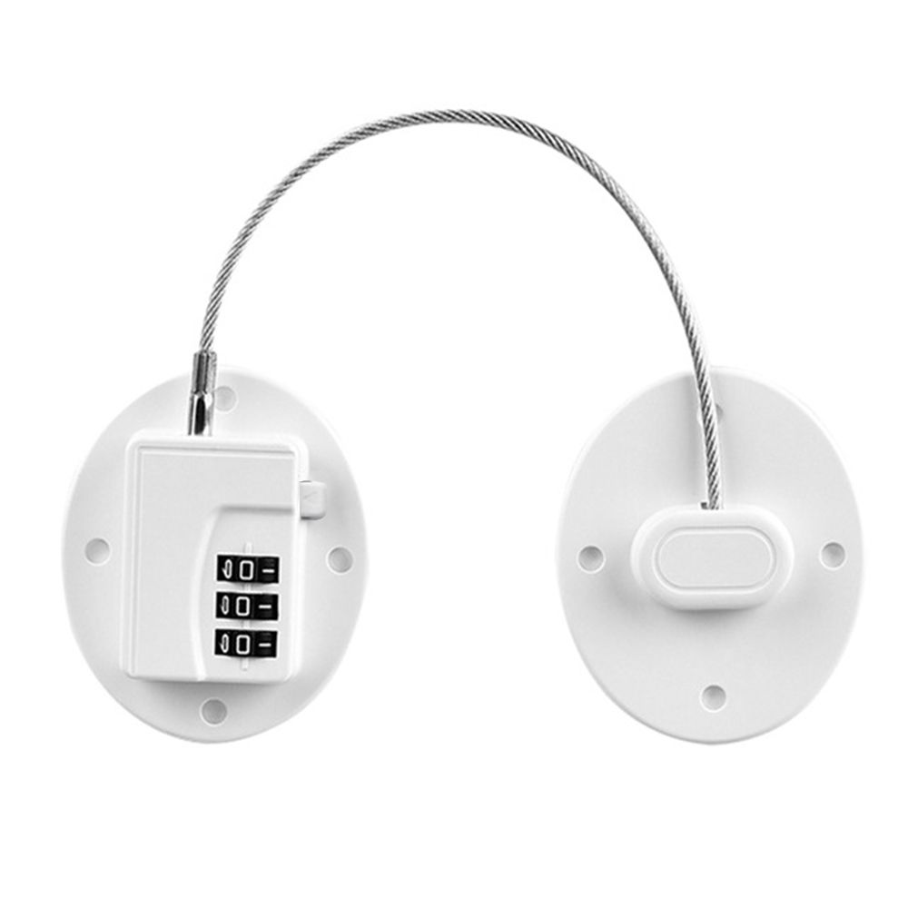 3Digit Coded Child Safety Locks for Refrigerators Door White (Oval