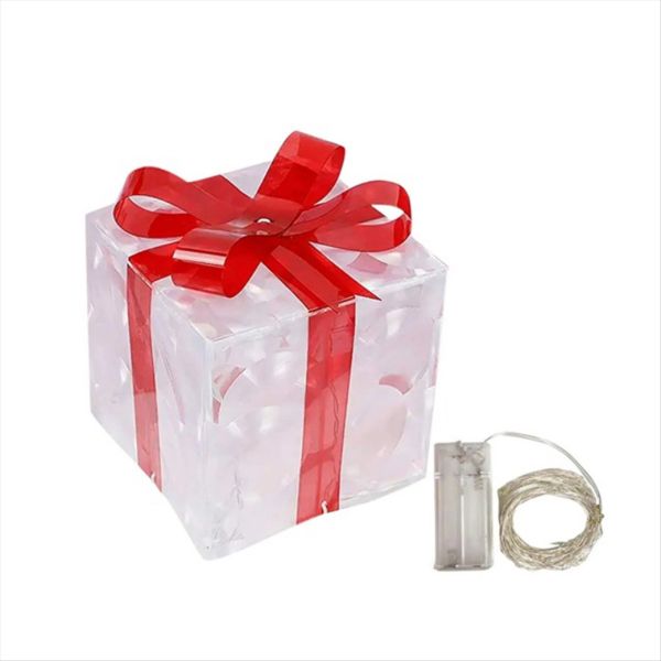 Christmas Light Gift Box Led Light Christmas Box Decorations A