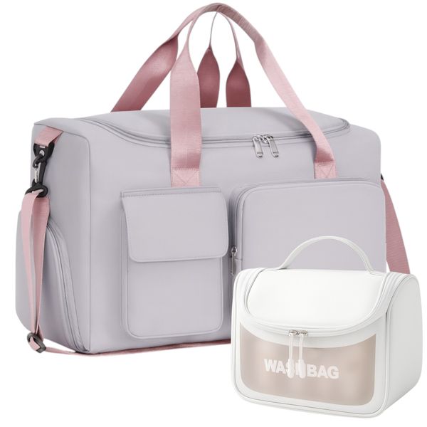 Fashionable Waterproof Multi Task Travel Gym Duffel Bag With Toiletry Bag