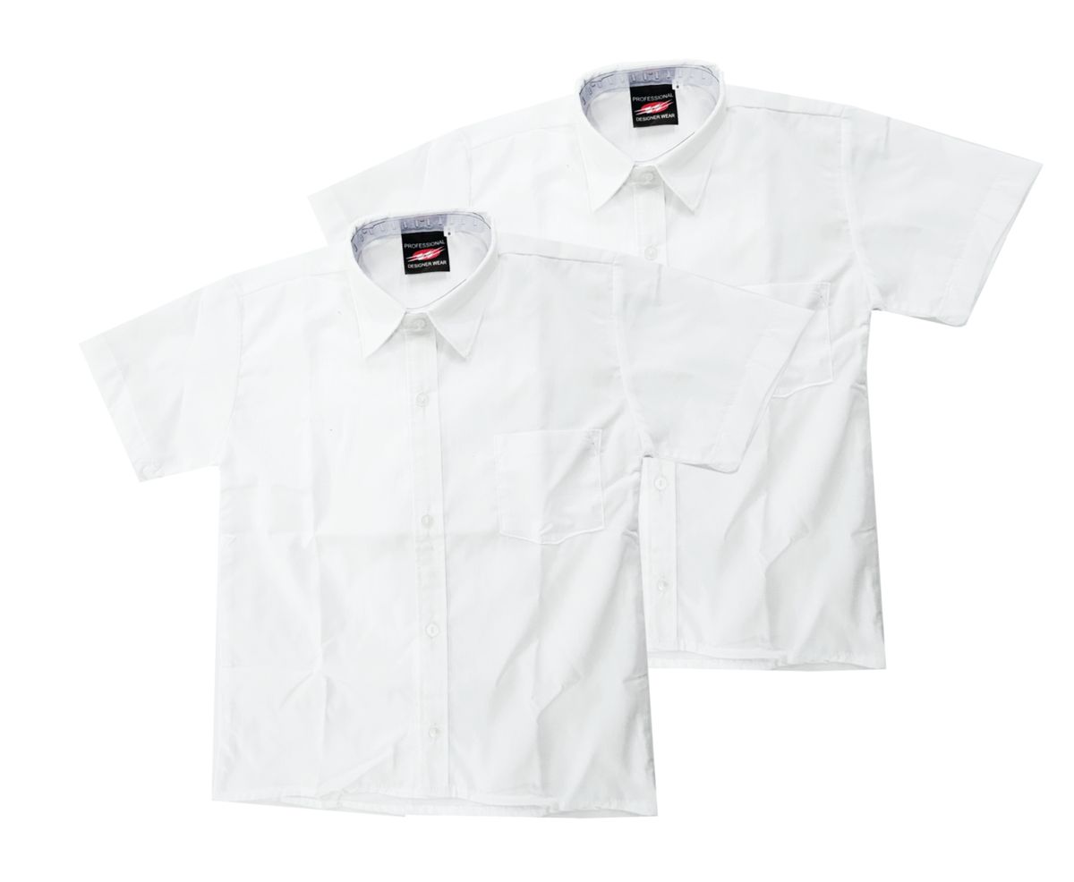 White School Shirt Short Sleeve - 2 Pack | Shop Today. Get it Tomorrow ...