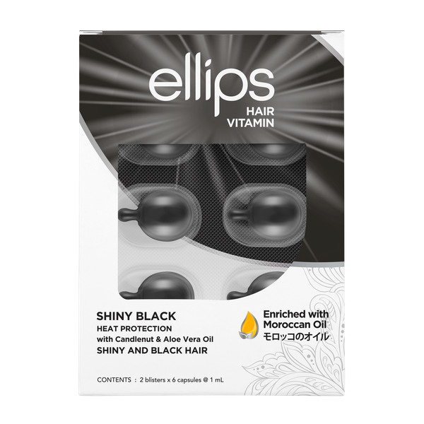 ellips Silky Black Hair Treatment - 12 Capsule Box