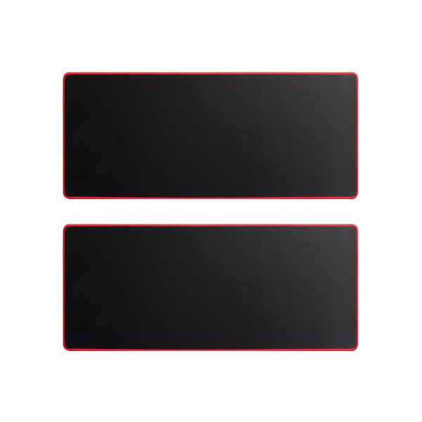 Extended Mouse Pad with Red Stitched Edge - 70cm x 30cm (Set of 2)
