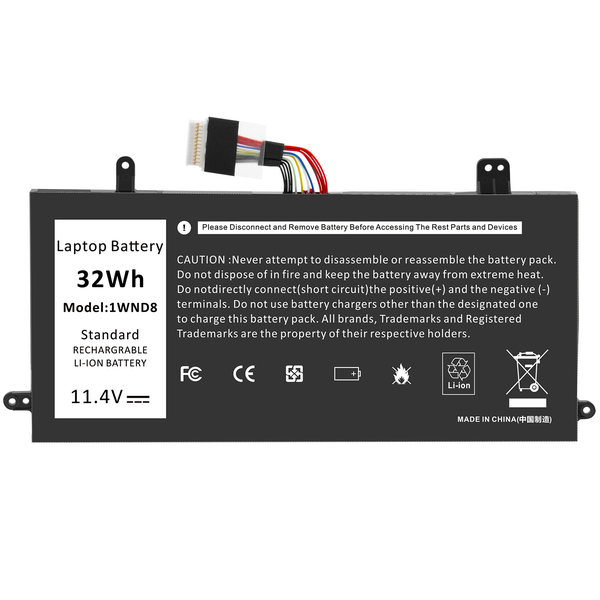 Battery for Dell Latitude 12-5285,12-5290, 11.4V,32Whr (1WND8 )