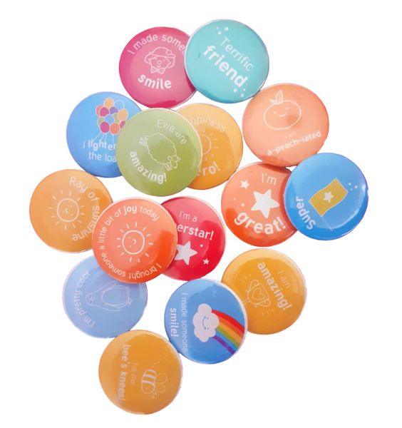 I Am Rewarded Badge Pins - 32mm - 15-Piece