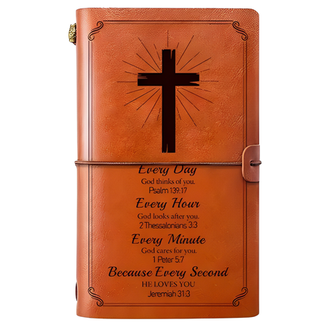 Pu Leather Journal Everyday God Thinks Of You Great Sentimental Gift Image